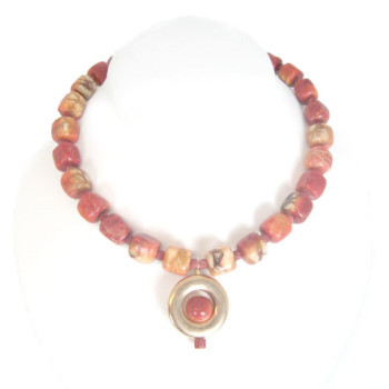 Burnt-Orange Mystery Jasper One-of-a-Kind Choker