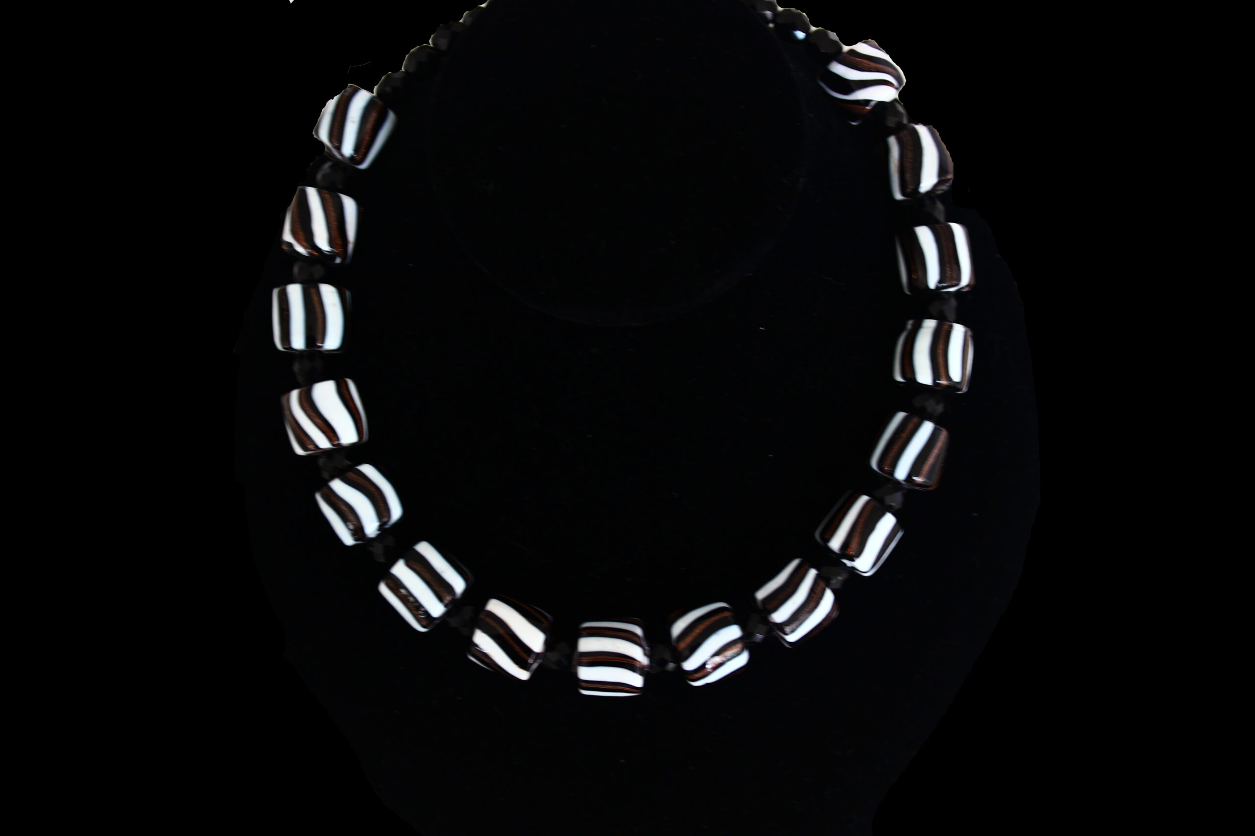 Black and White Kinetic Handmade Choker/Necklace