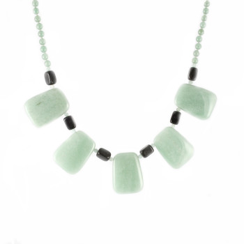 Choker of Large Green Aventurine Trapezoids