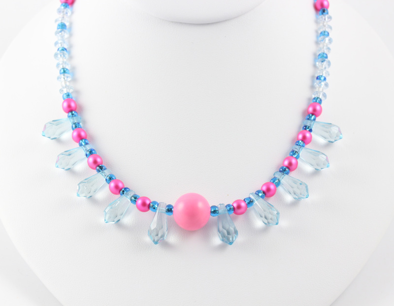 Pink and Blue Girly Necklace