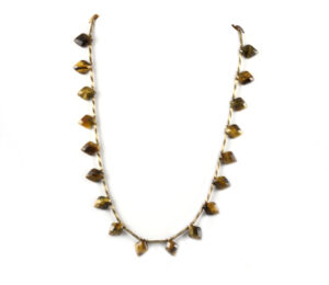 Tiger Eye and Bronze Miyuki Beads Necklace