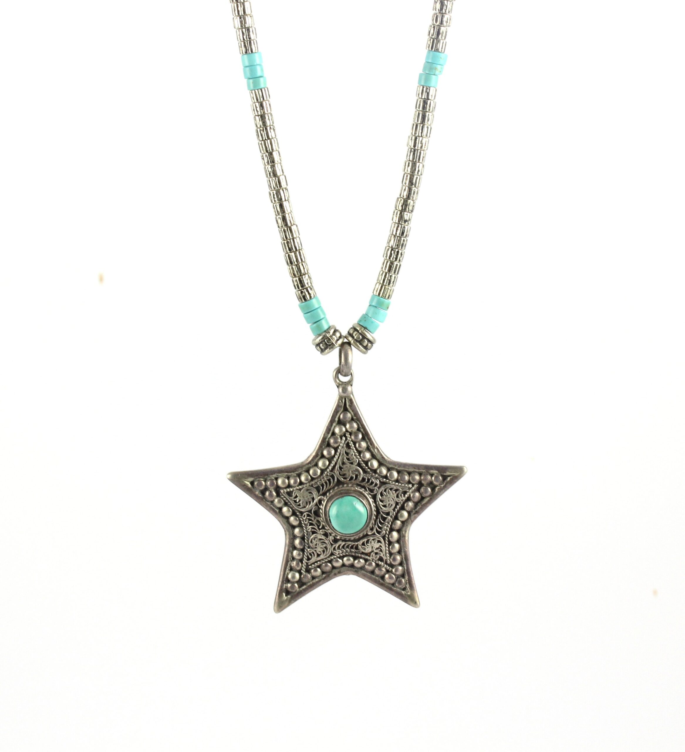 Turquoise and Sterling Necklace: A Star Is Born