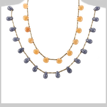 IMG_3841Two myuki bronze neck. blue jade carnelian