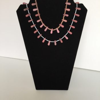 Two rhodochrosite necklaces