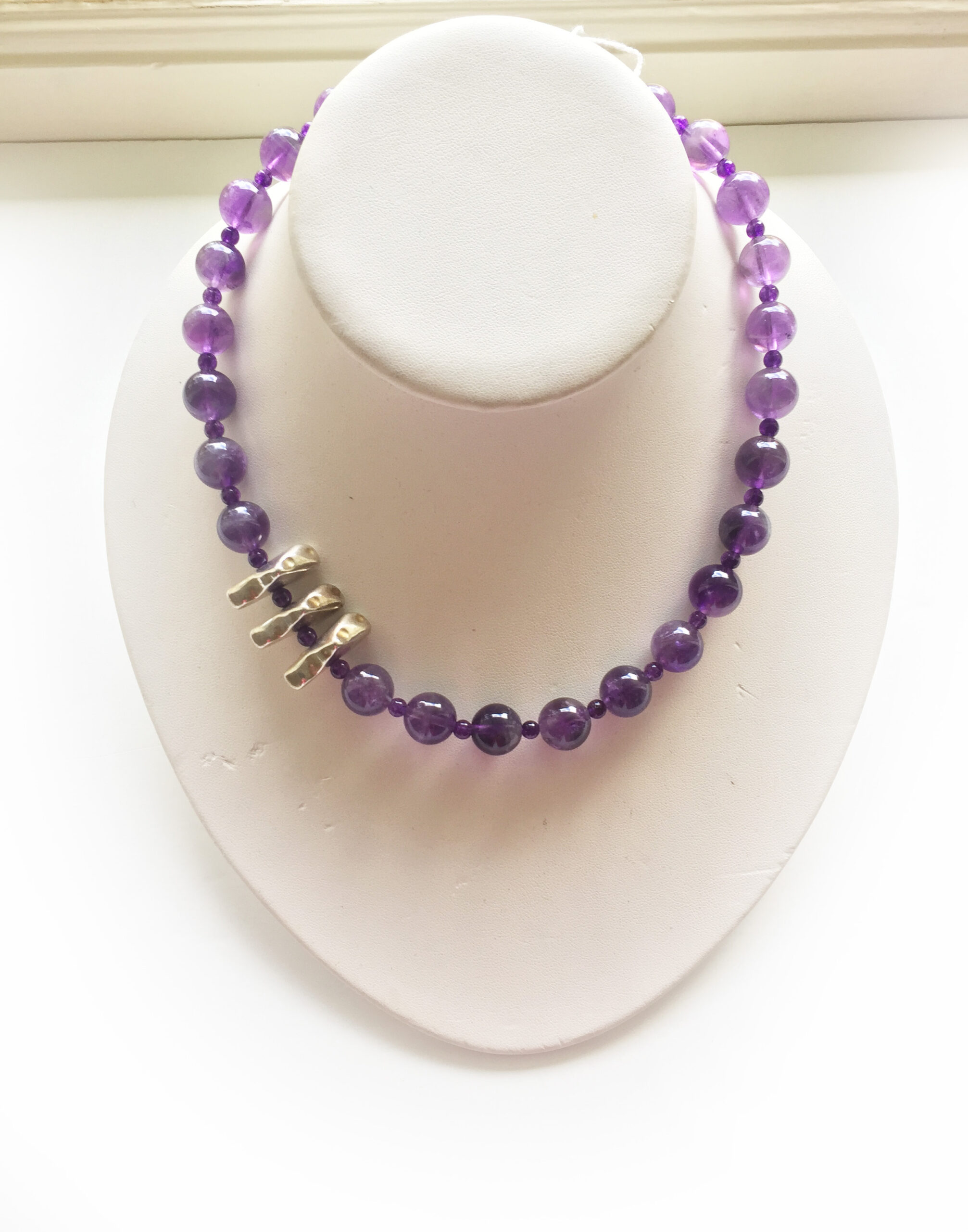 All Amethyst Choker with Silver Nuggets. One-of-a-Kind